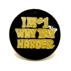 im #1 why try harder‎ enameled hat pin lapel pin 80's 90's Street Wear Funny